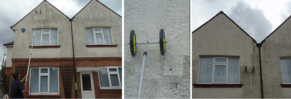 pressure washing before and afte images - house