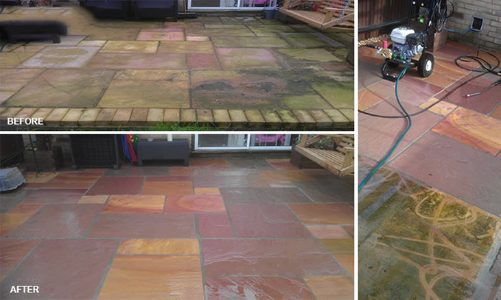 before and after pressure washing example